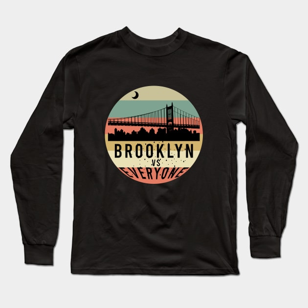 Brooklyn vs everyone vintage Long Sleeve T-Shirt by cypryanus